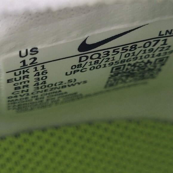 Nike Vapor Edge Elite 360 Flyknit Black White Volt 2022  DQ3558 071  Sz 12 NWOB main image 6